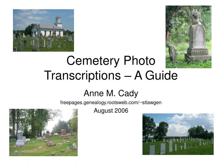 cemetery photo transcriptions a guide