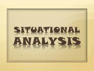 Situational Analysis