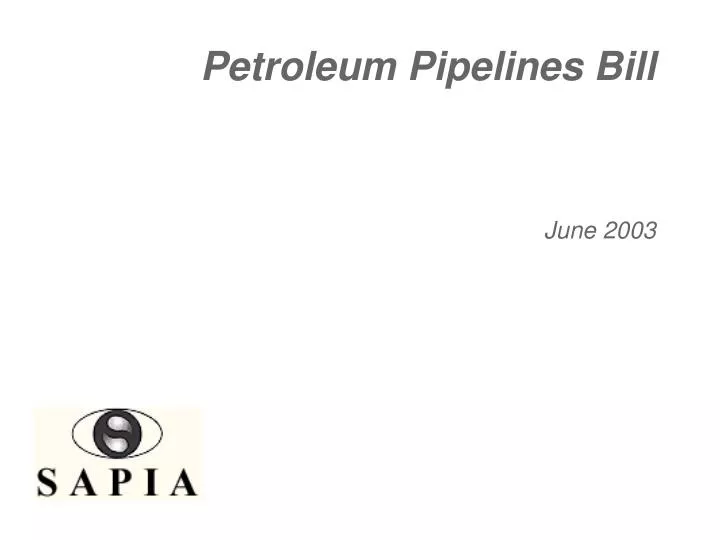petroleum pipelines bill
