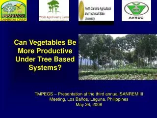 Can Vegetables Be More Productive Under Tree Based Systems?