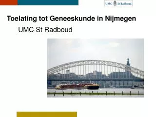 toelating tot geneeskunde in nijmegen