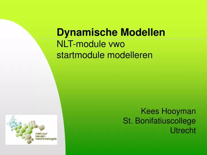 dynamische modellen nlt module vwo startmodule modelleren