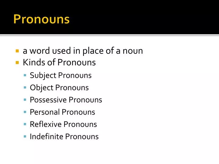 pronouns