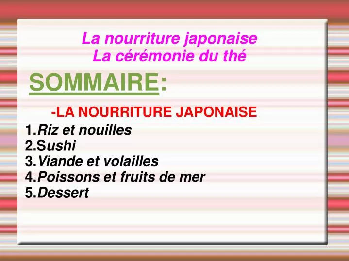 la nourriture japonaise la c r monie du th