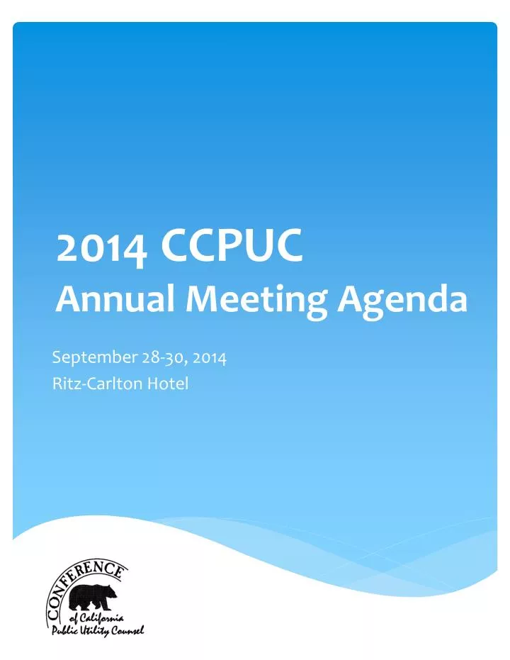 2014 ccpuc annual meeting agenda