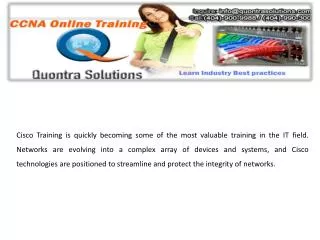 CCNA online Training| with Placement Quontra Solutions