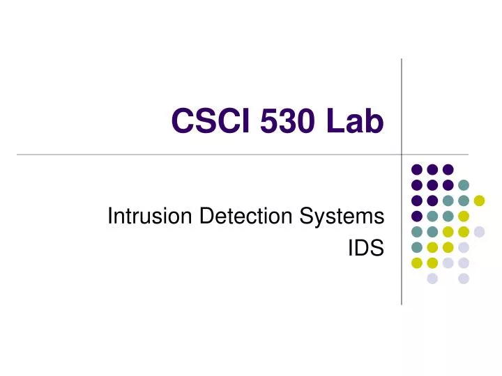 csci 530 lab
