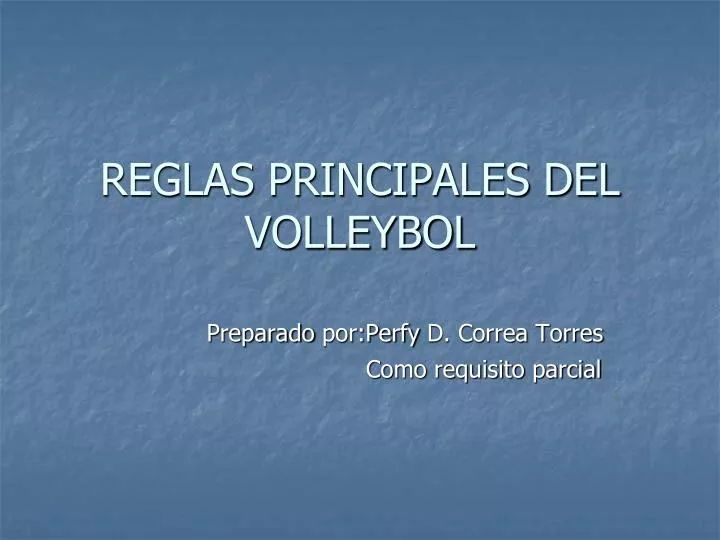 reglas principales del volleybol