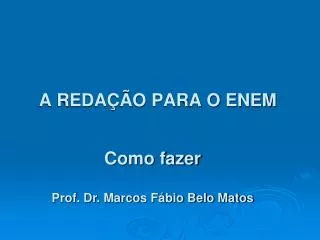 a reda o para o enem
