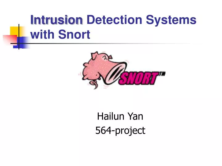 intrusion detection systems with snort