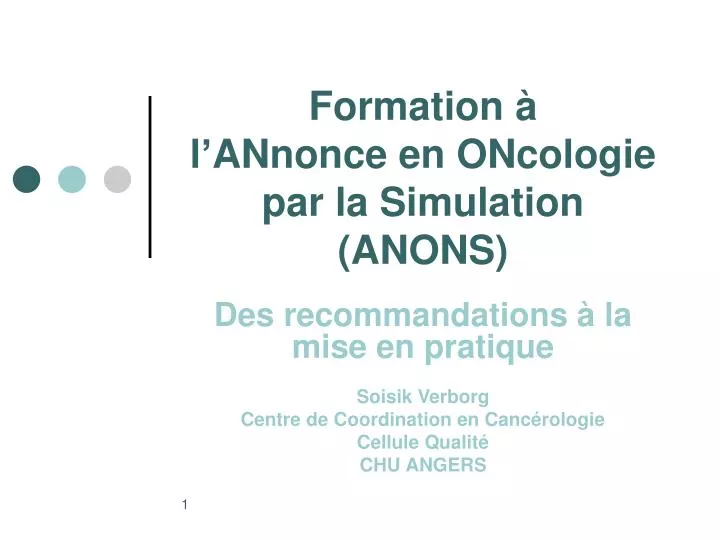 formation l annonce en oncologie par la simulation anons