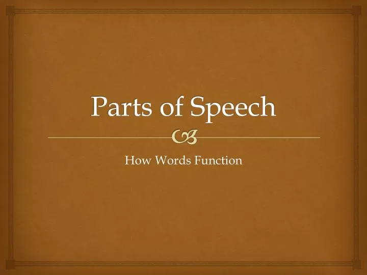 parts of speech