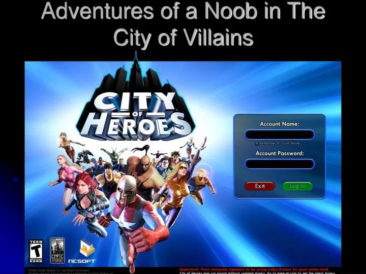 adventures of a noob in the city of villains