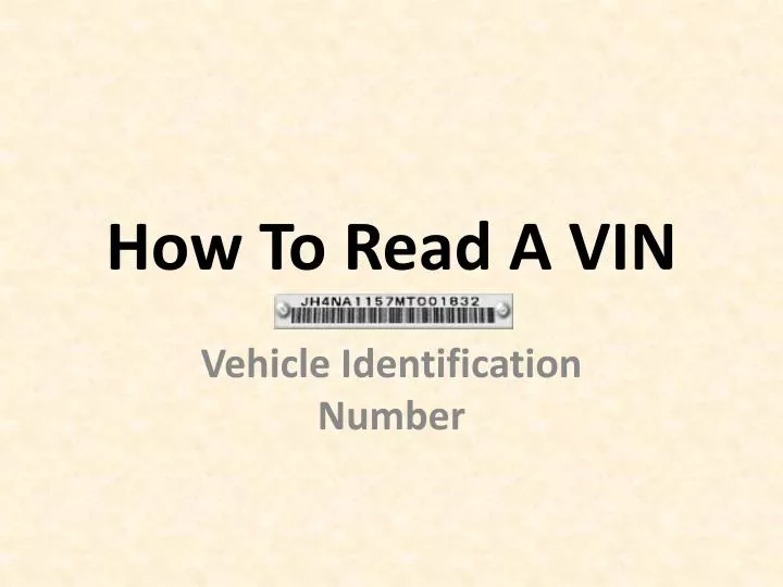 how to read a vin