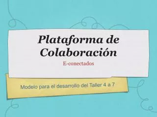plataforma de colaboraci n