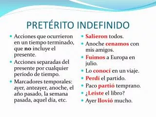 pret rito indefinido