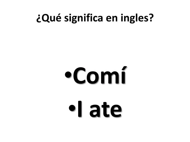 qu significa en ingles