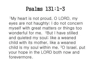 Psalms 131:1-3
