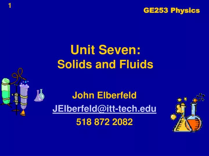 unit seven solids and fluids