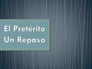 el pret rito un repaso
