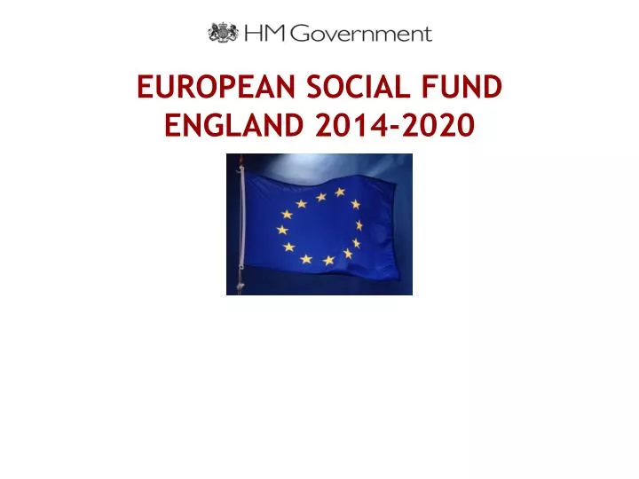 european social fund england 2014 2020