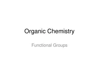 Organic Chemistry