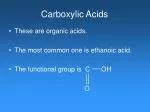 Carboxylic Acids - slide 1