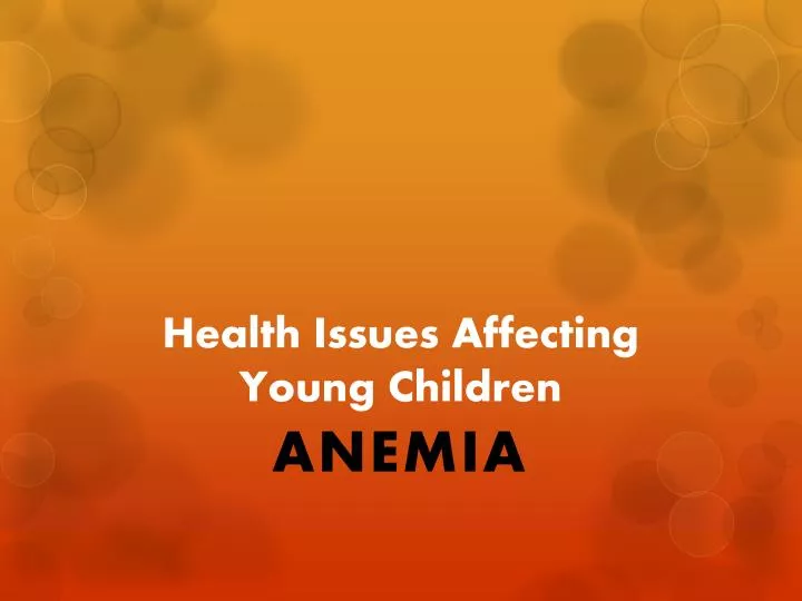 health issues affecting young children