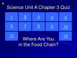 Science Unit A Chapter 3 Quiz