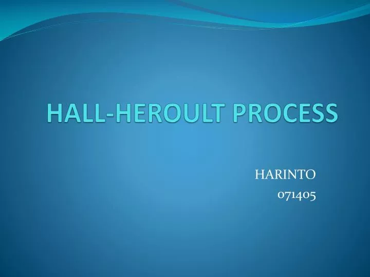 hall heroult process