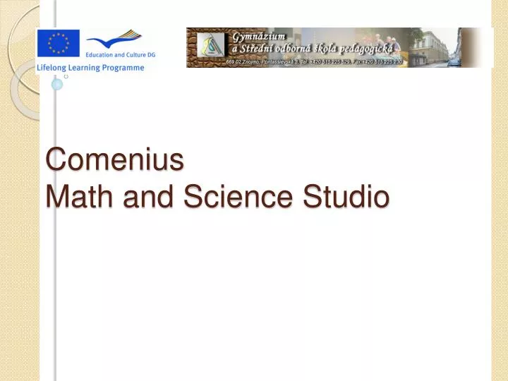 comenius math and science studio