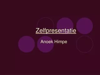 zelfpresentatie