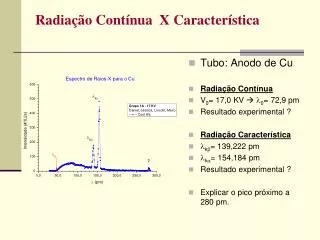 radia o cont nua x caracter stica