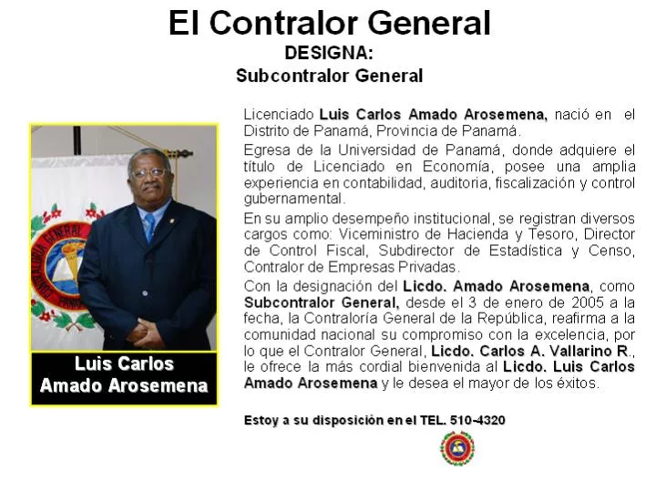 el contralor general designa subcontralor general