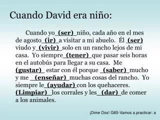 cuando david era ni o