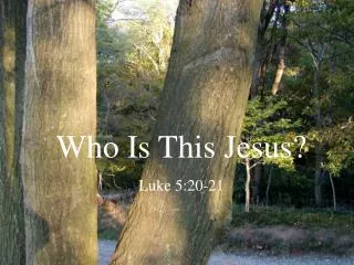 Who Is This Jesus?