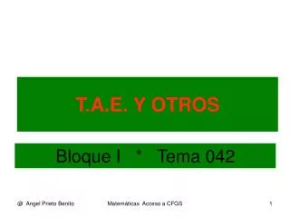 t a e y otros