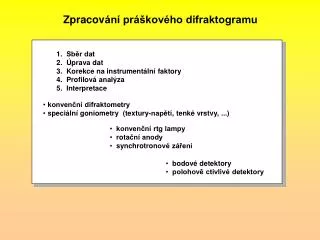 zpracov n pr kov ho difraktogramu