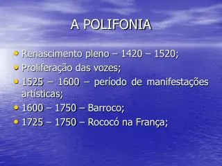 a polifonia