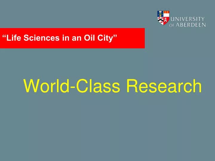 life sciences in an oil city