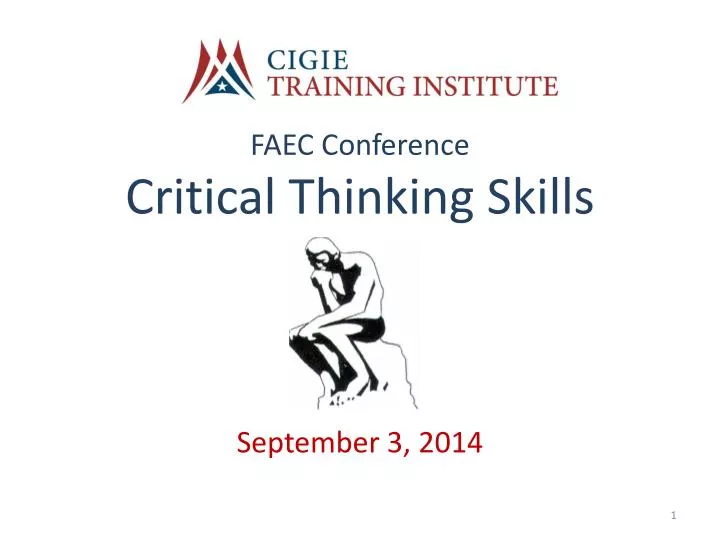 faec conference critical thinking skills september 3 2014