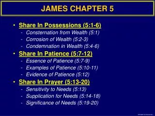 JAMES CHAPTER 5