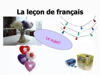 la le on de fran ais
