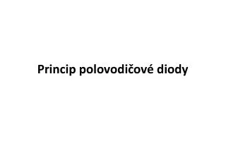 princip polovodi ov diody