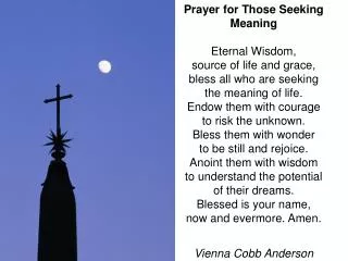Prayer for Those Seeking Meaning