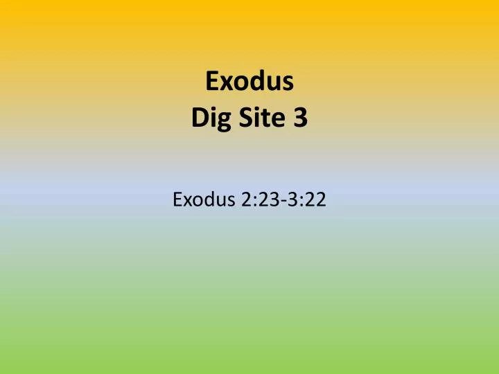 exodus dig site 3
