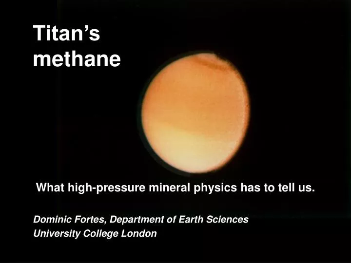 titan s methane
