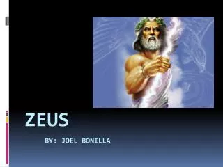Zeus by: Joel Bonilla