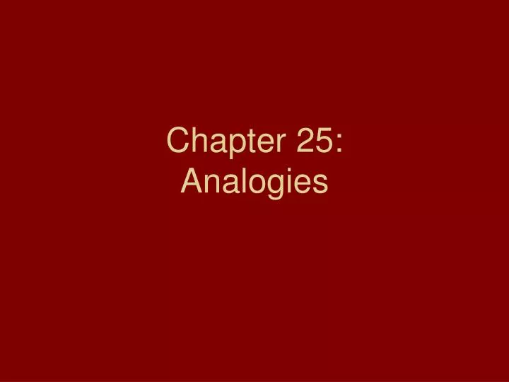 chapter 25 analogies