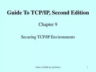 Guide To TCP/IP, Second Edition